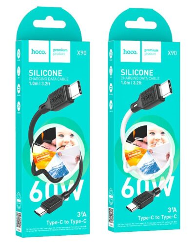 HOCO X90 - C to C - 60W Rapid Charging Cable - White