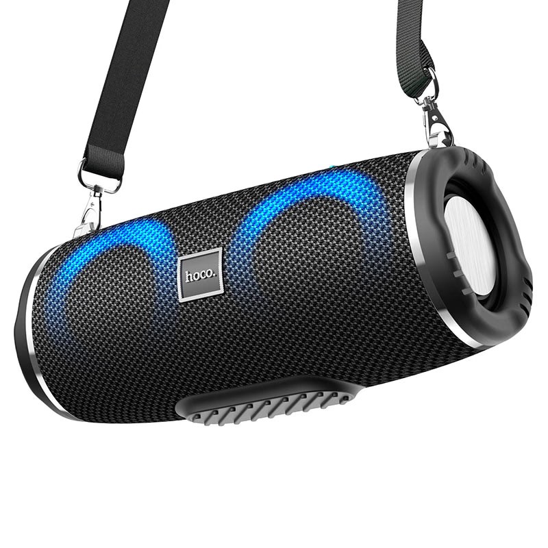 HOCO HC12 - Speaker w/ Mic + Color-LEDs (Water-Resist) - Black