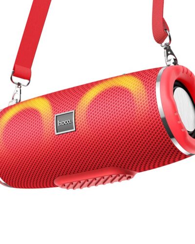 HOCO HC12 - Speaker w/ Mic + Color-LEDs (Water-Resist) - Red