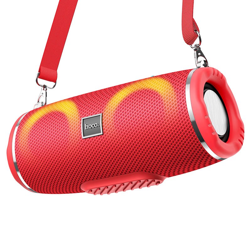 HOCO HC12 - Speaker w/ Mic + Color-LEDs (Water-Resist) - Red