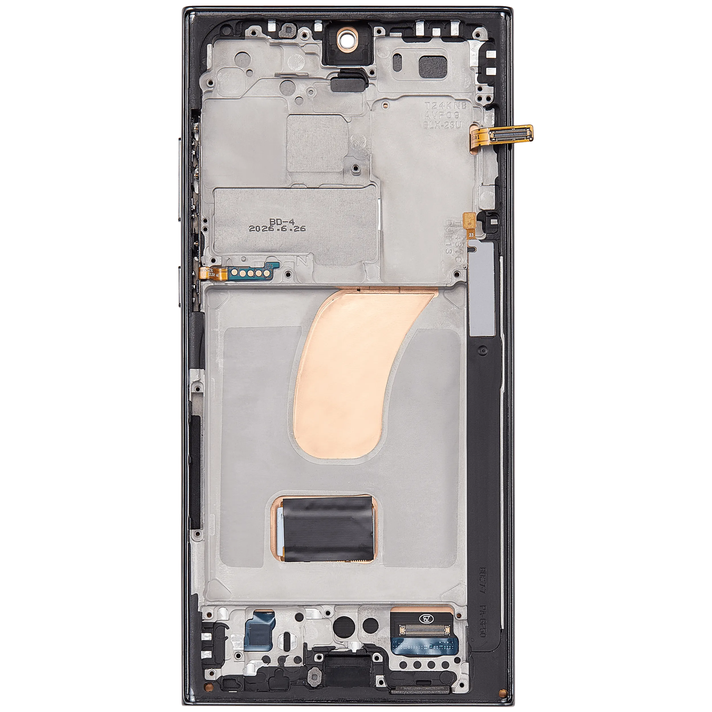 LCD Assembly With Frame (Without FingerPrint Sensor) For Samsung Galaxy S23 Ultra 5G (Aftermarket: Incell) (Phantom Black) - Image 4