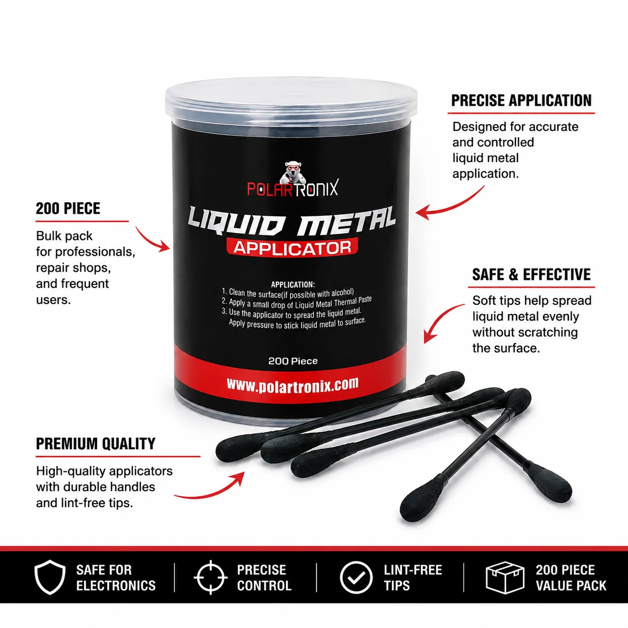 Liquid Metal Applicator (200 Pack) (PolarTronix) - Image 3