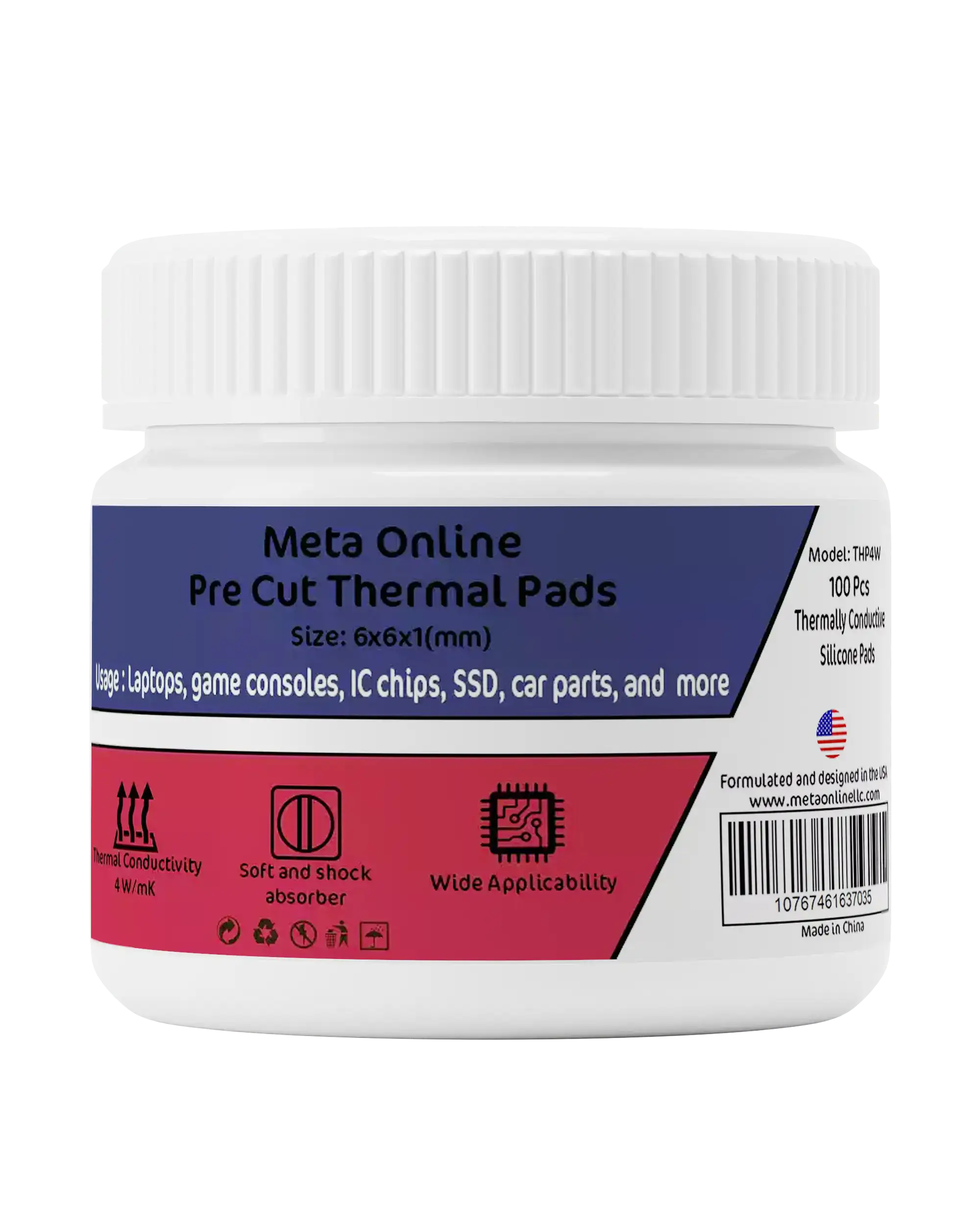 Pre Cut Thermal Pads Mosfet Coil (6 x 6 x 1 mm) (100 Pack) (PolarTronix) - Image 5