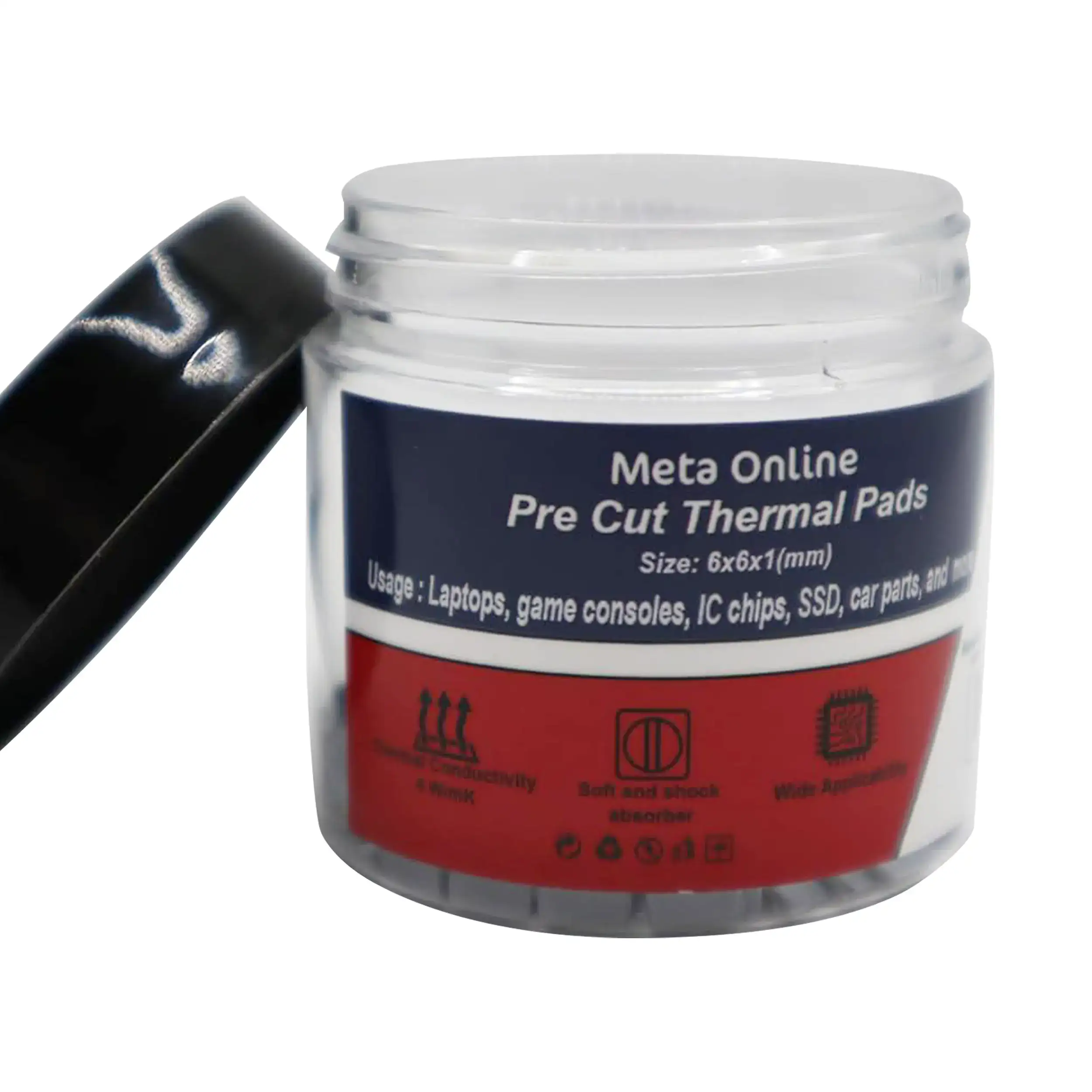 Pre Cut Thermal Pads Mosfet Coil (6 x 6 x 1 mm) (100 Pack) (PolarTronix) - Image 4