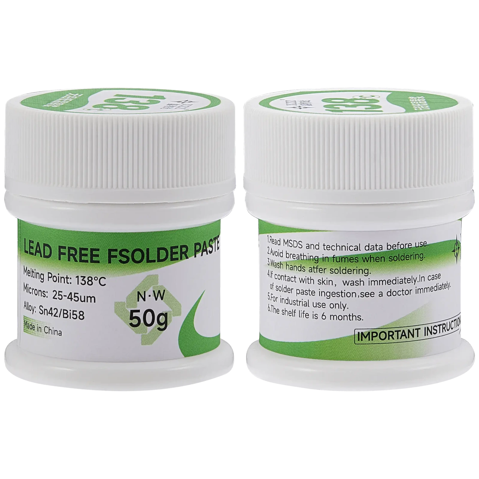138℃ Lead-free Low Temperature Solder Paste (50g) (XZZ)