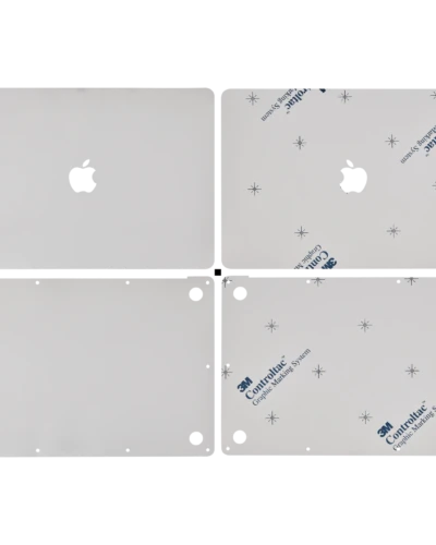 2-in-1 (Top, Bottom) Skin For MacBook Air 13" A1932 (2018-2019) / A2179 (2020) (Silver)