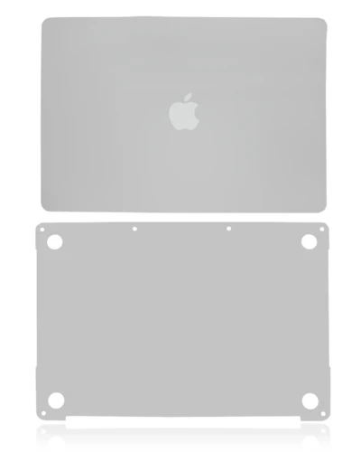2-in-1 (Top, Bottom) Skin For MacBook Pro 13" A2251 (2020) (Silver)