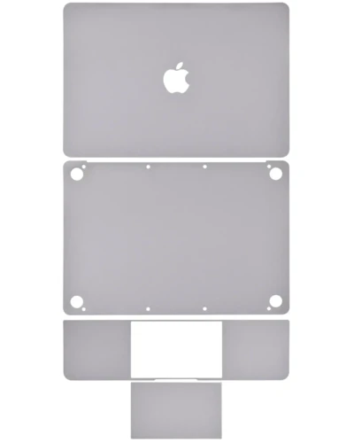 4-in-1 (Top, Bottom, Keyboard, Trackpad) Skin For MacBook 12" A1534 (2015-2017) (Space Gray)
