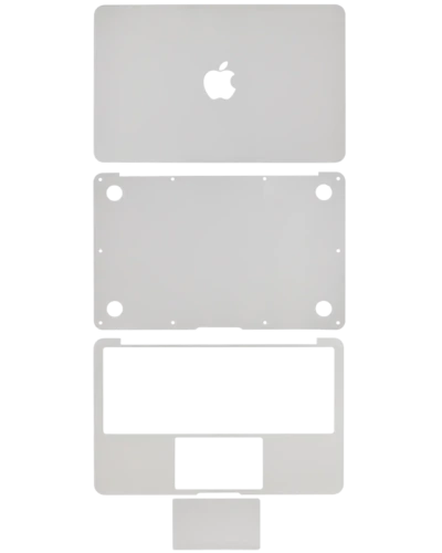 4-in-1 (Top, Bottom, Keyboard, Trackpad) Skin For MacBook Air 11" A1370 (2010-2011) / A1465 (2012-2015) (Silver)