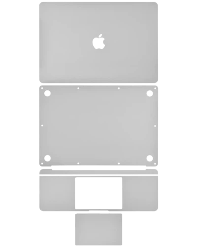 4-in-1 (Top, Bottom, Keyboard, Trackpad) Skin For MacBook Air 13" A1932 (2018-2019) / A2179 (2020) (Silver)