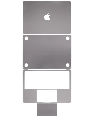 4-in-1 (Top, Bottom, Keyboard, Trackpad) Skin For MacBook Air 13" A2681 (2022) / A3113 (2024) / A3240 (2025) / A3449 (2026) (Space Gray)