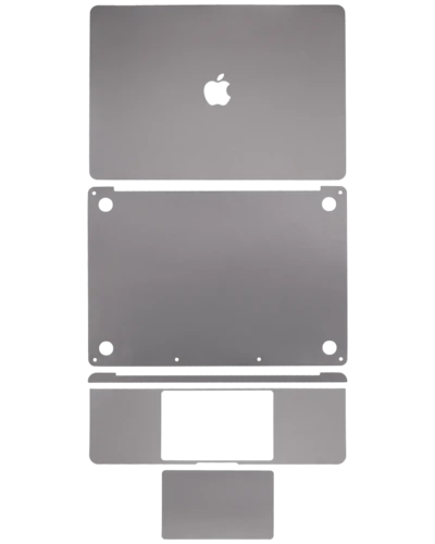 4-in-1 (Top, Bottom, Keyboard, Trackpad) Skin For MacBook Pro 13" A1706 / A1708 (2016-2017) / A1989 / A2159 (2018-2019) / A2251 / A2289 (2020) / A2338 (2020-2023) (Space Gray)