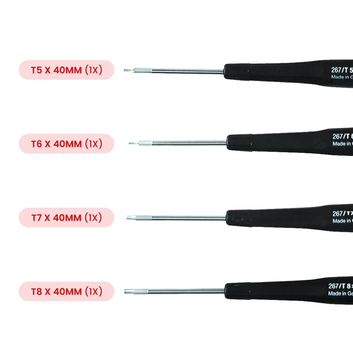 8 Piece Precision Torx Screwdriver Set (26791) (Wiha) - Image 4