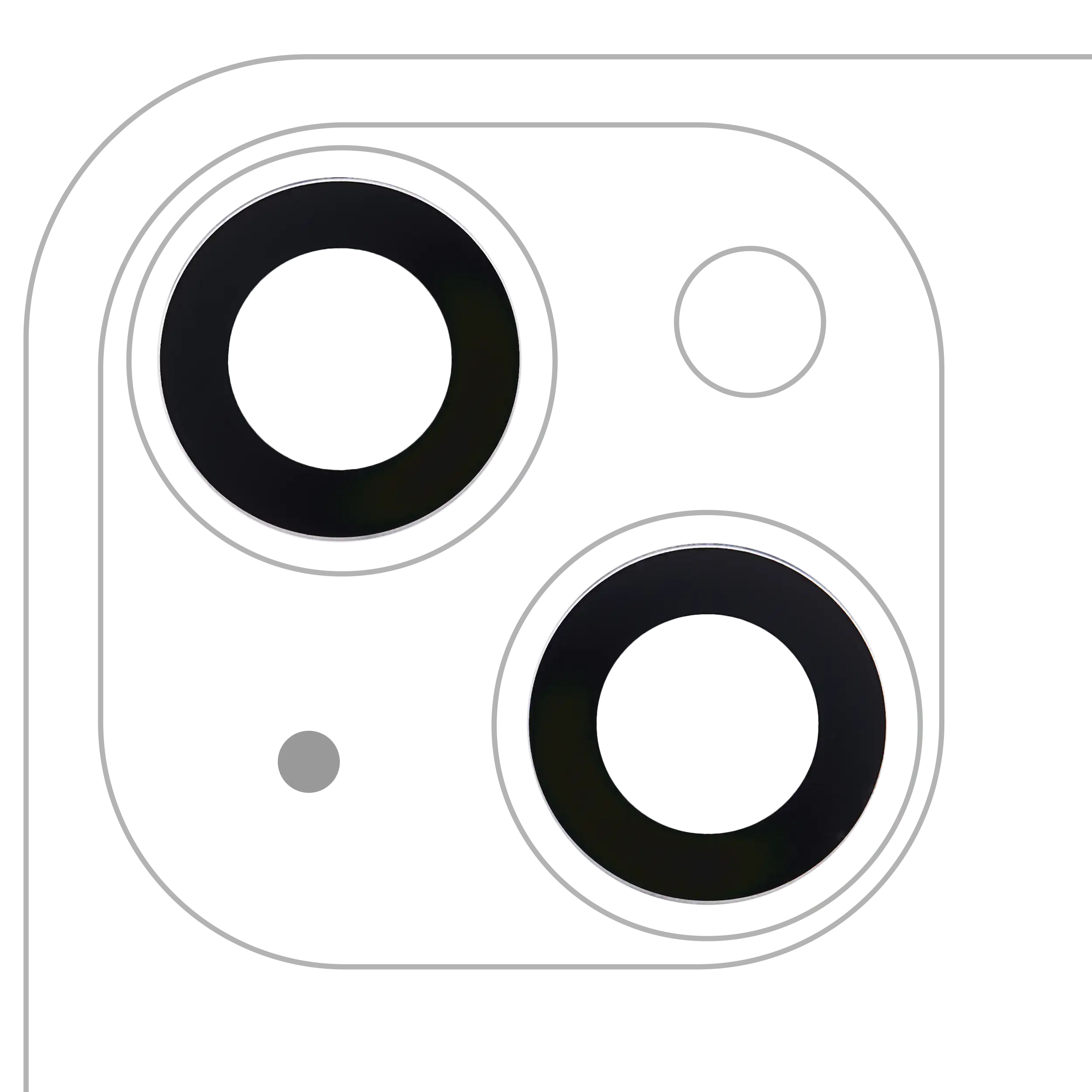 Back Camera Lens (Glass Only) With Adhesive For iPhone 14 / 14 Plus (2 Piece Set) (Real Sapphire) (Premium) - Image 2