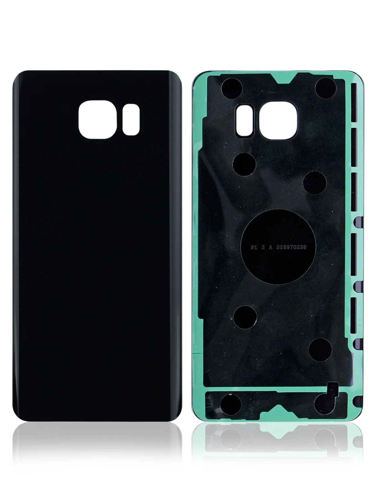 Back Cover Glass For Samsung Galaxy Note 5 (No Logo) (Aftermarket Plus) (Black Sapphire) - Image 3