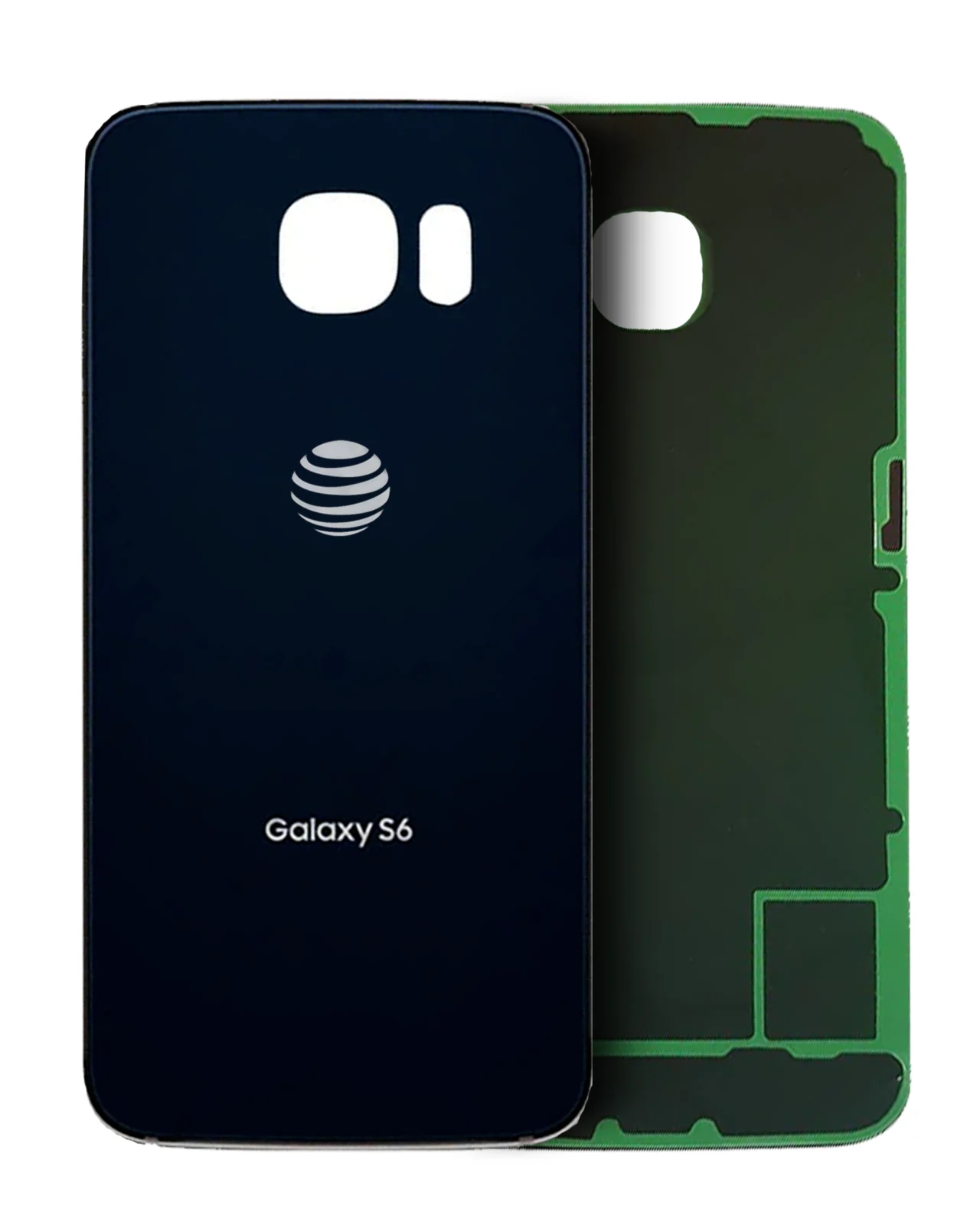 Back Cover Glass For Samsung Galaxy S6 ( AT&T Logo) (Used OEM Pull: Grade A) (Black Sapphire) - Image 4