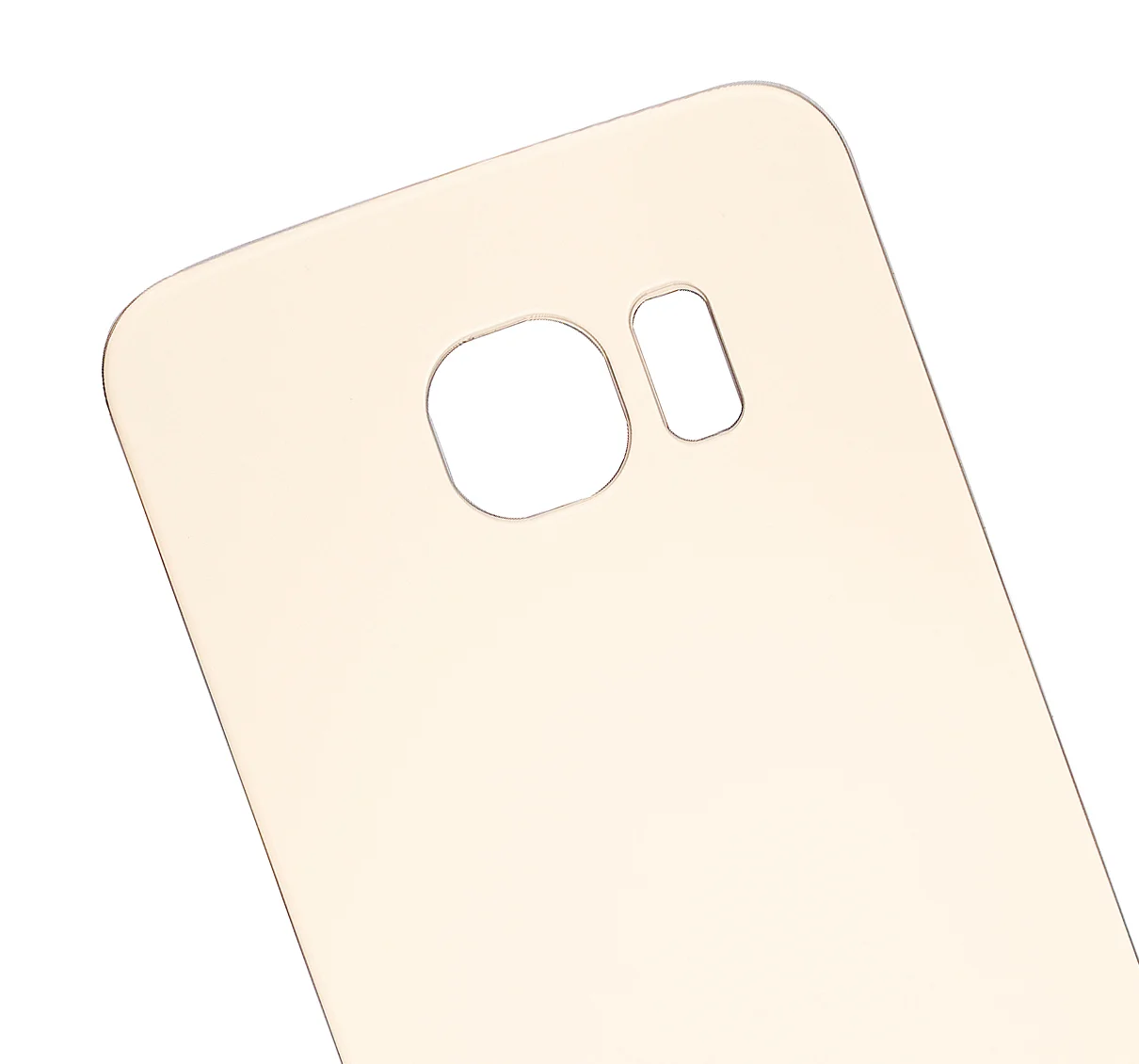 Back Cover Glass For Samsung Galaxy S6 Edge (No Logo) (Aftermarket Plus) (Gold) - Image 3