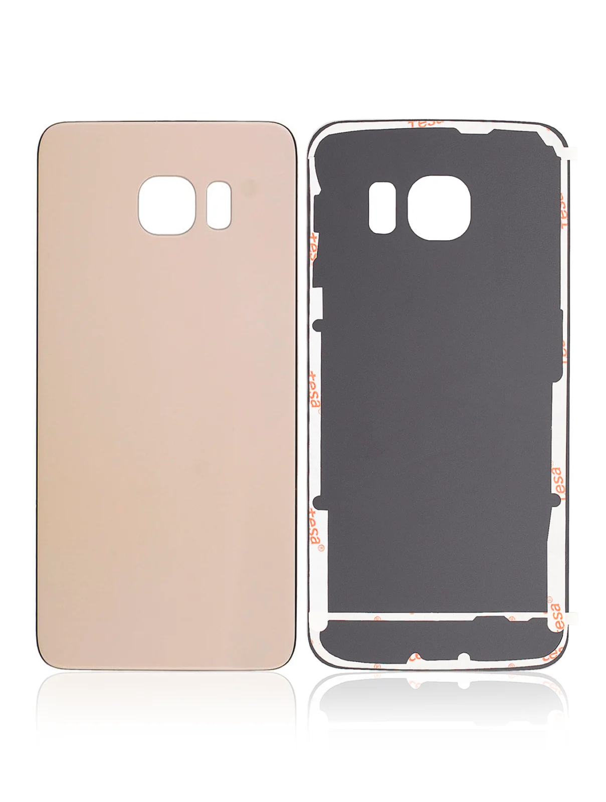 Back Cover Glass For Samsung Galaxy S6 Edge (No Logo) (Aftermarket Plus) (Gold) - Image 7