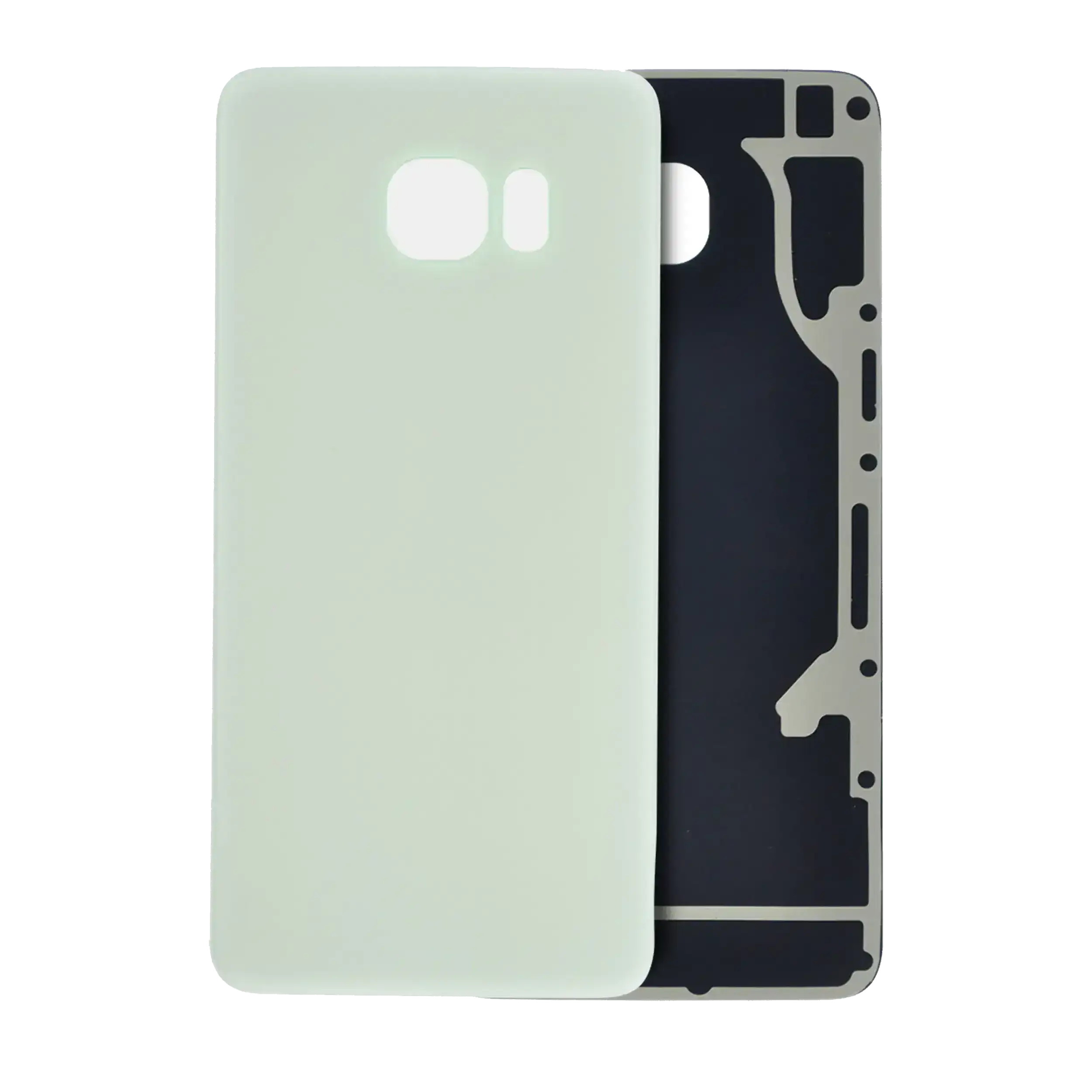 Back Cover Glass For Samsung Galaxy S6 Edge Plus (No Logo) (Aftermarket Plus) (White Pearl) - Image 4