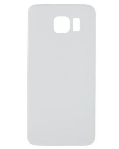 Back Cover Glass For Samsung Galaxy S6 (No Logo) (Aftermarket Plus) (White)