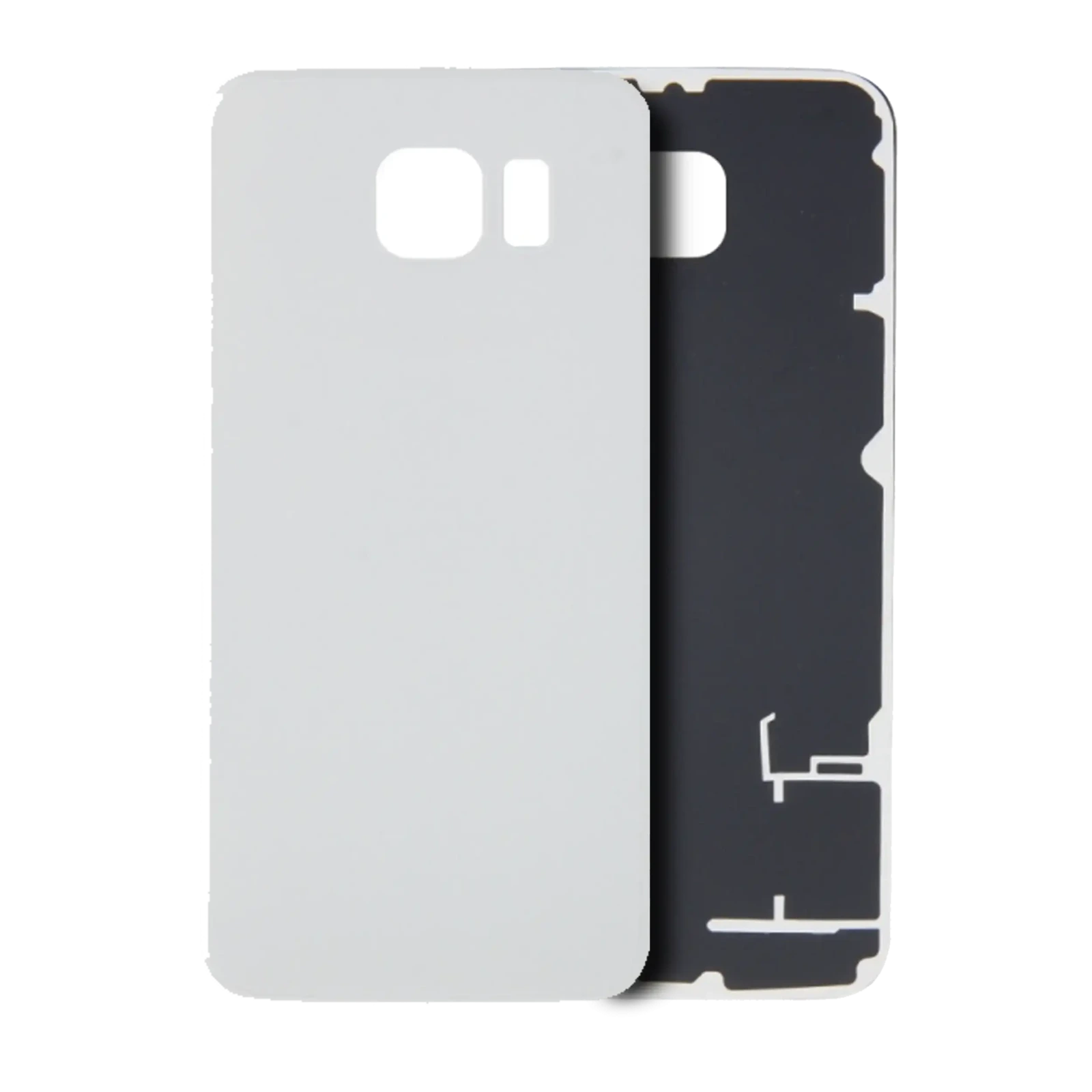 Back Cover Glass For Samsung Galaxy S6 (No Logo) (Aftermarket Plus) (White) - Image 6