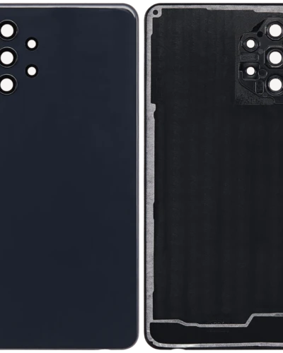 Back Cover Glass With Camera Lens For Samsung Galaxy A32 5G (A326 / 2021) (Aftermarket Plus) (Awesome Black)