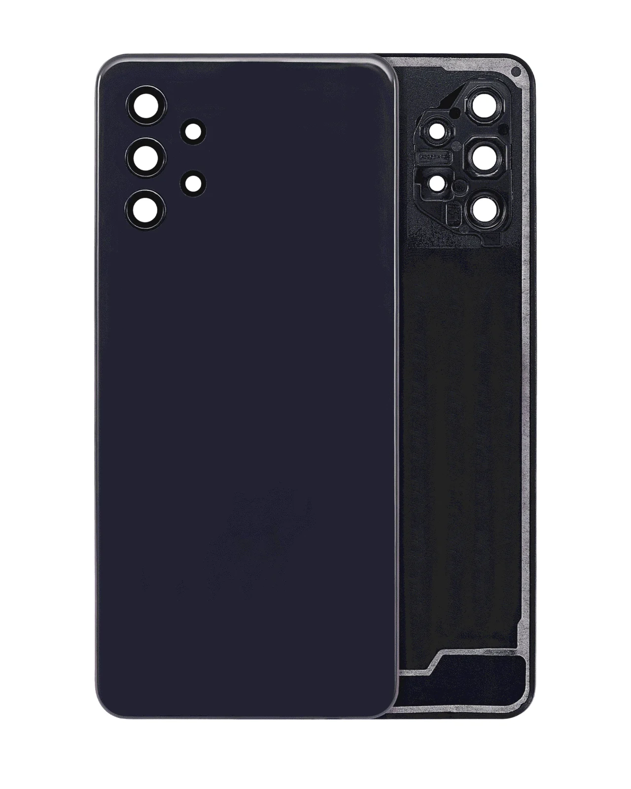 Back Cover Glass With Camera Lens For Samsung Galaxy A32 5G (A326 / 2021) (Aftermarket Plus) (Awesome Black) - Image 6