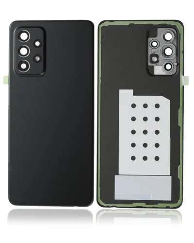 Back Cover Glass With Camera Lens For Samsung Galaxy A52 5G (A526 / 2021) (Service Pack) (Awesome Black)