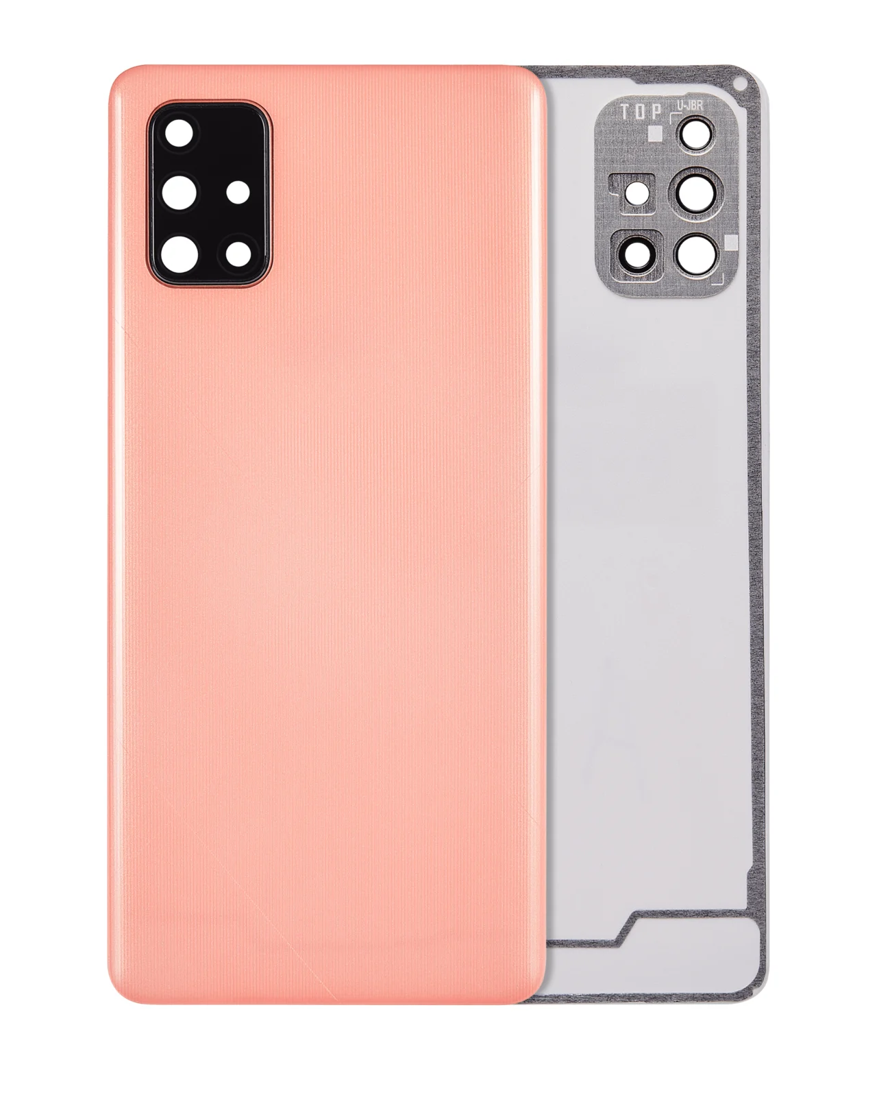 Back Cover Glass With Camera Lens For Samsung Galaxy A71 4G (A715 / 2020) (Aftermarket Plus) (Prism Crush Pink)