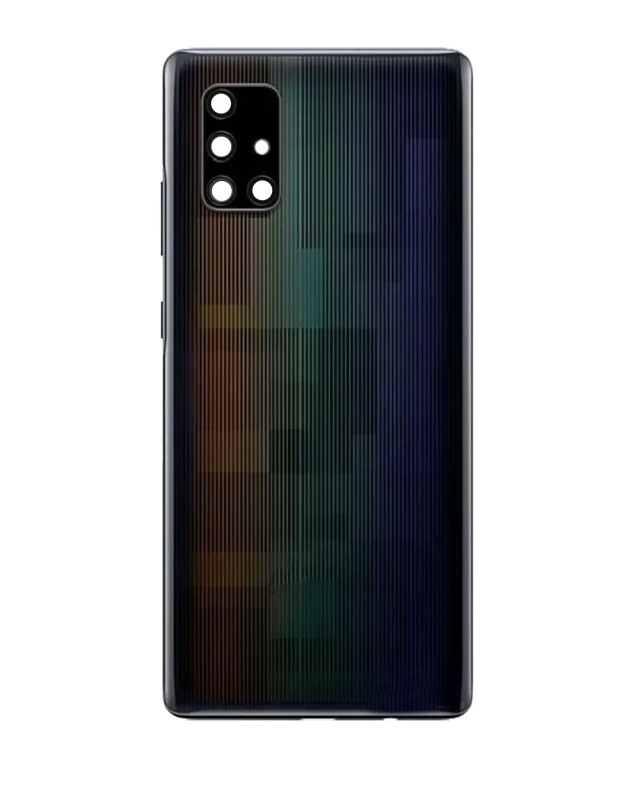 Back Cover Glass With Camera Lens For Samsung Galaxy A71 5G (A716U / 2020) (Service Pack) (Prism Cube Black) - Image 2