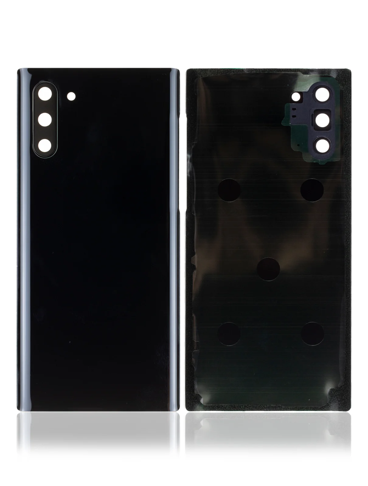 Back Cover Glass With Camera Lens For Samsung Galaxy Note 10 (No Logo) (Aftermarket Plus) (Aura Black) - Image 3