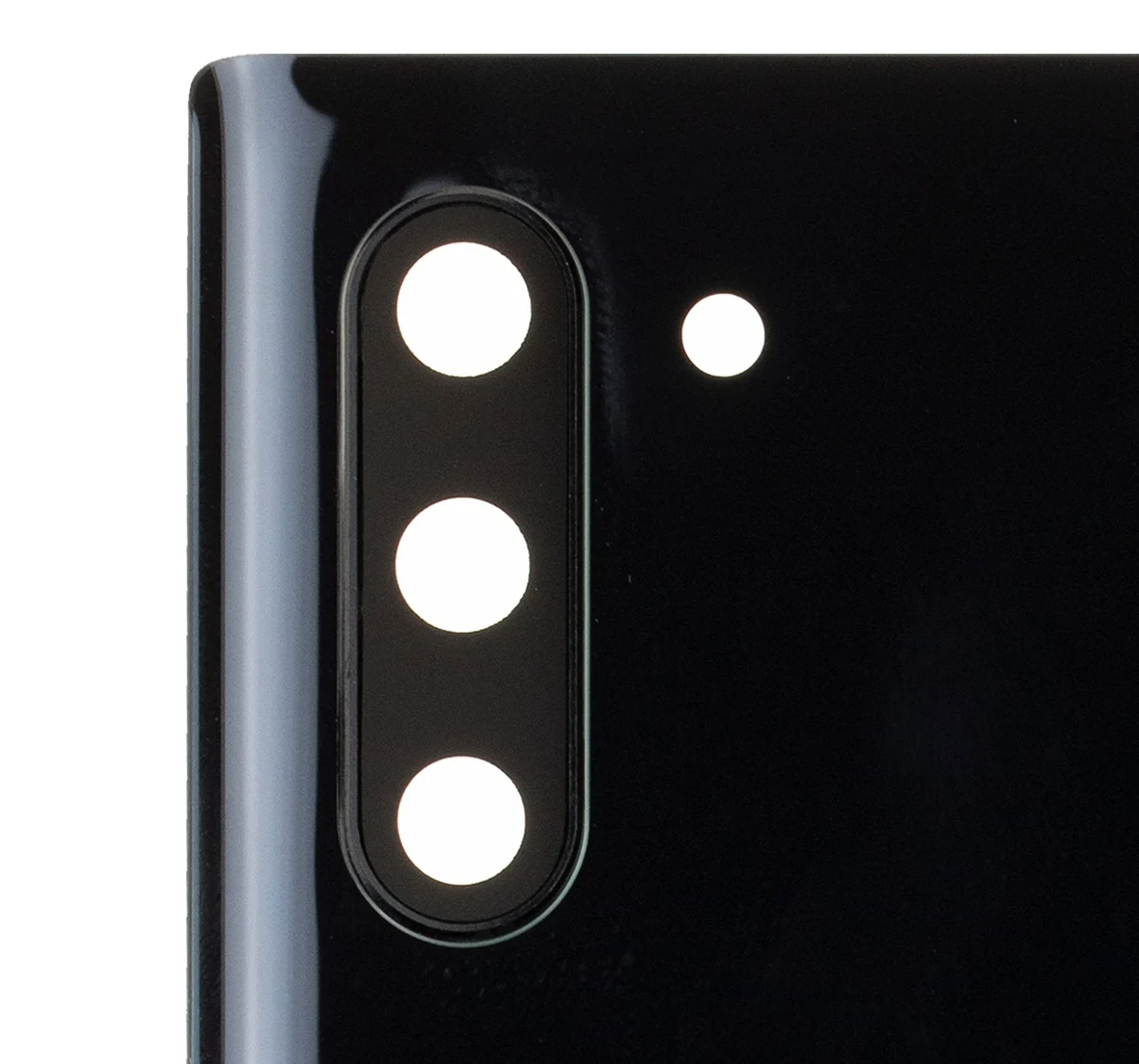 Back Cover Glass With Camera Lens For Samsung Galaxy Note 10 (No Logo) (Aftermarket Plus) (Aura Black) - Image 2