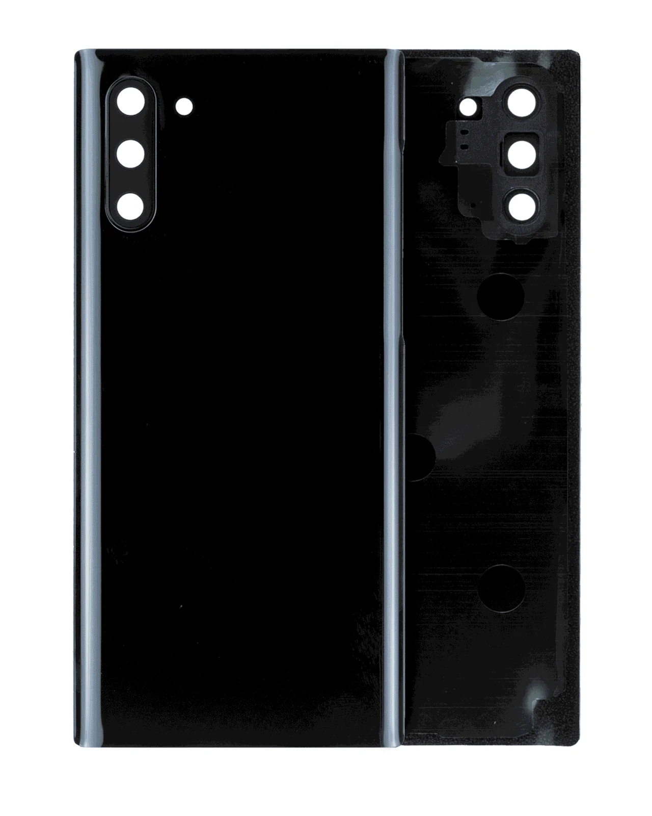 Back Cover Glass With Camera Lens For Samsung Galaxy Note 10 (No Logo) (Aftermarket Plus) (Aura Black) - Image 7