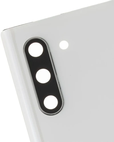 Back Cover Glass With Camera Lens For Samsung Galaxy Note 10 (No Logo) (Aftermarket Plus) (Aura White)
