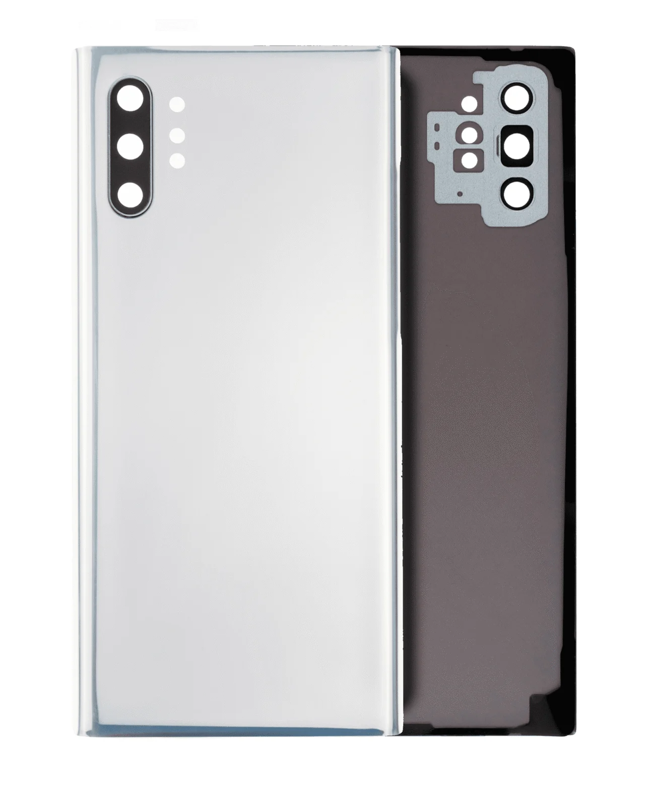 Back Cover Glass With Camera Lens For Samsung Galaxy Note 10 Plus / 5G (No Logo) (Aftermarket Plus) (Aura Glow / Silver) - Image 6