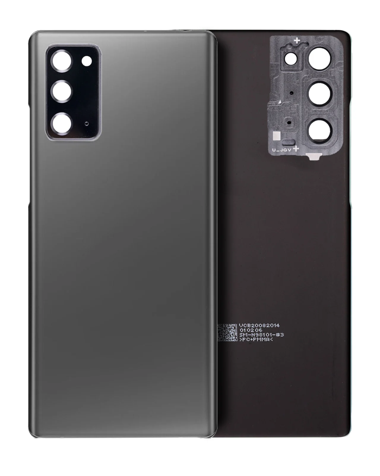Back Cover Glass With Camera Lens For Samsung Galaxy Note 20 5G (No Logo) (Aftermarket Plus) (Mystic Gray) - Image 3