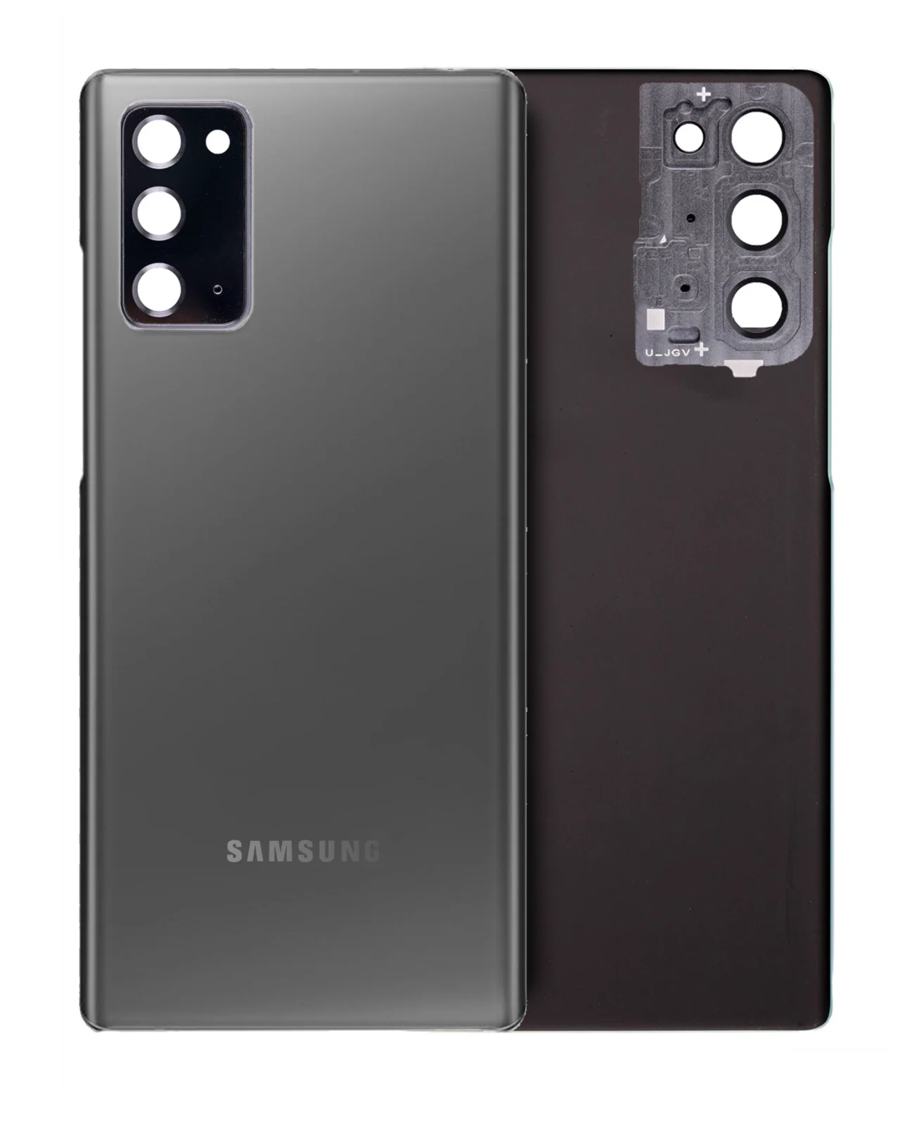 Back Cover Glass With Camera Lens For Samsung Galaxy Note 20 5G (Service Pack) (Mystic Gray) - Image 2