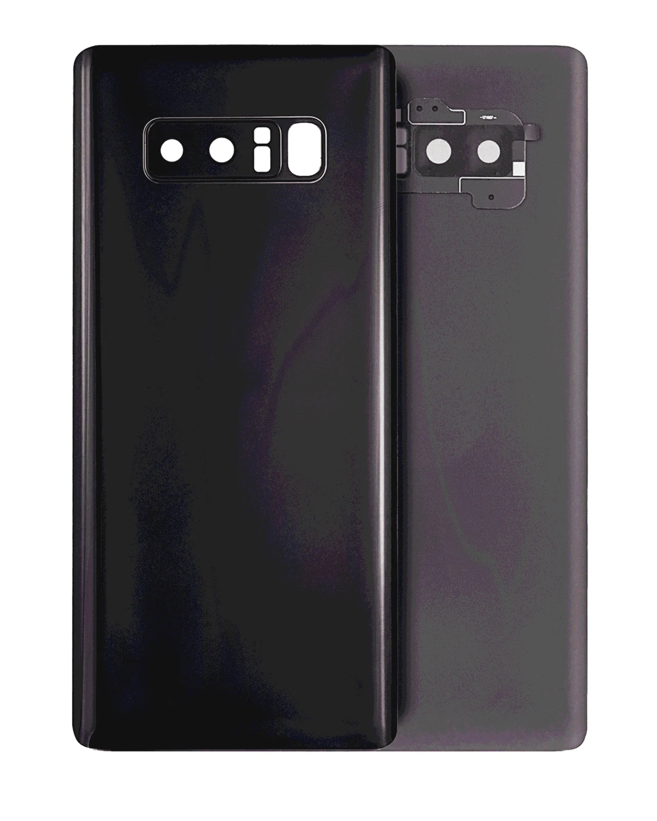 Back Cover Glass With Camera Lens For Samsung Galaxy Note 8 (No Logo) (Aftermarket Plus) (Midnight Black) - Image 6