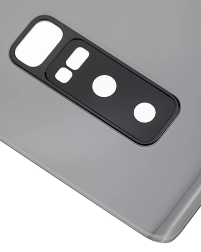 Back Cover Glass With Camera Lens For Samsung Galaxy Note 8 (No Logo) (Aftermarket Plus) (Silver)