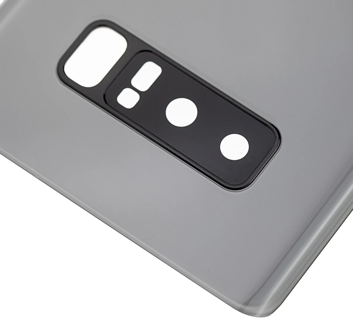 Back Cover Glass With Camera Lens For Samsung Galaxy Note 8 (No Logo) (Aftermarket Plus) (Silver)