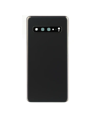 Back Cover Glass With Camera Lens For Samsung Galaxy S10 5G (No Logo) (Aftermarket Plus) (Prism Black)