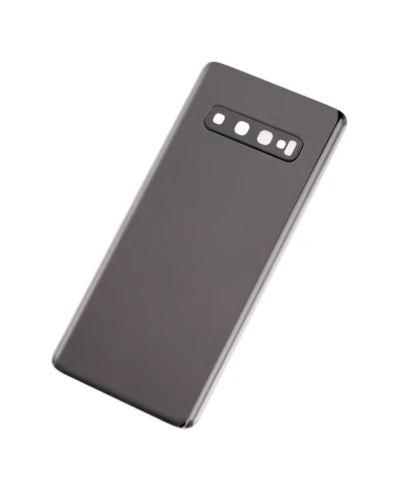 Back Cover Glass With Camera Lens For Samsung Galaxy S10 (No Logo) (Aftermarket Plus) (Prism Black)