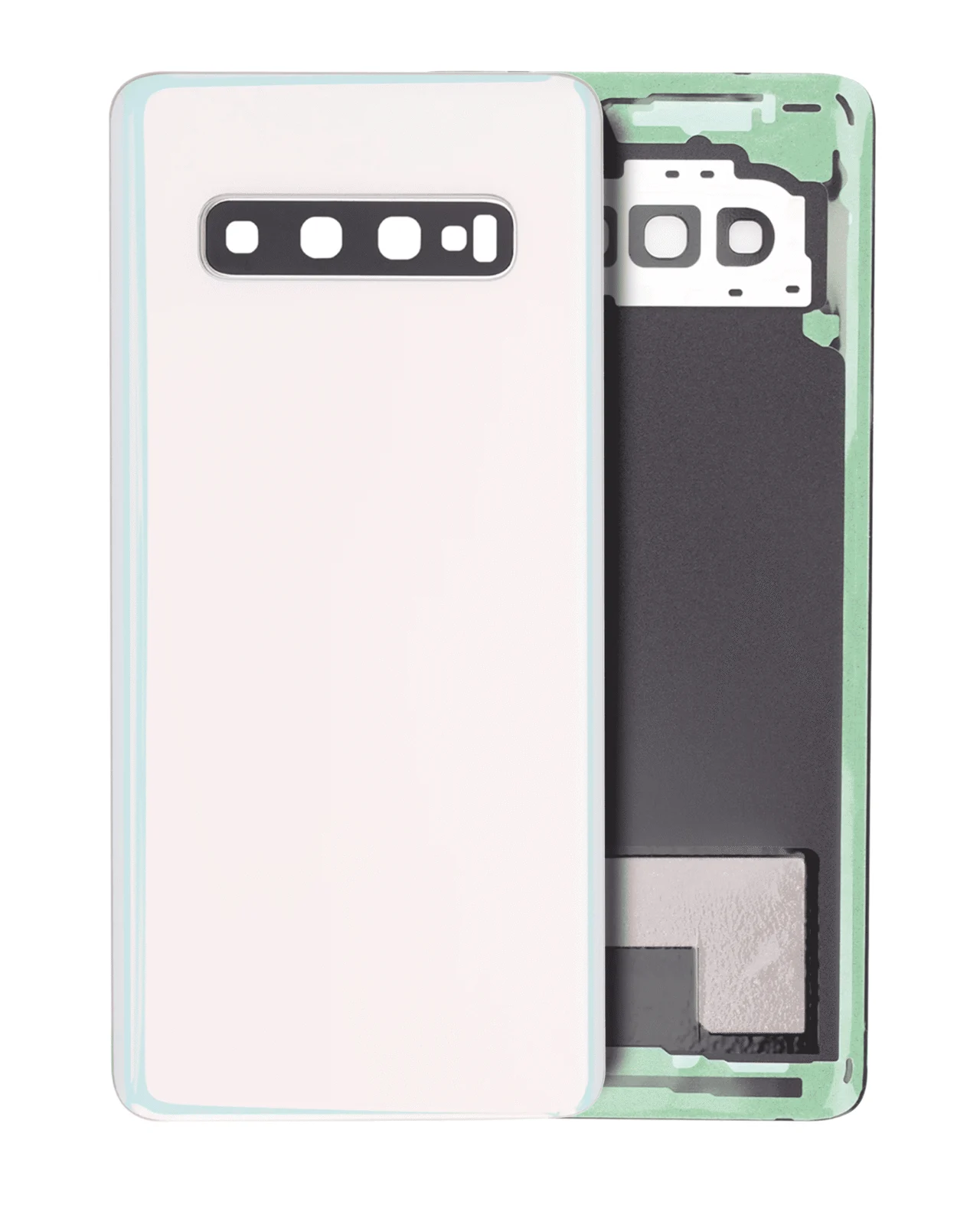 Back Cover Glass With Camera Lens For Samsung Galaxy S10 (No Logo) (Aftermarket Plus) (Prism White) - Image 10