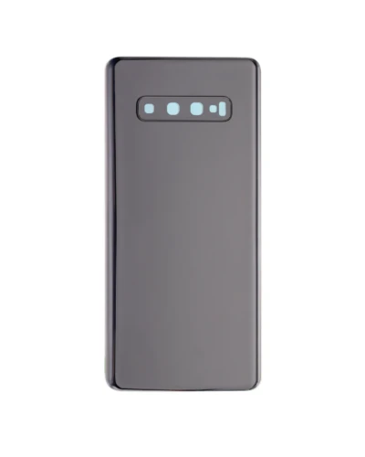 Back Cover Glass With Camera Lens For Samsung Galaxy S10 Plus (No Logo) (Aftermarket Plus) (Prism Black)