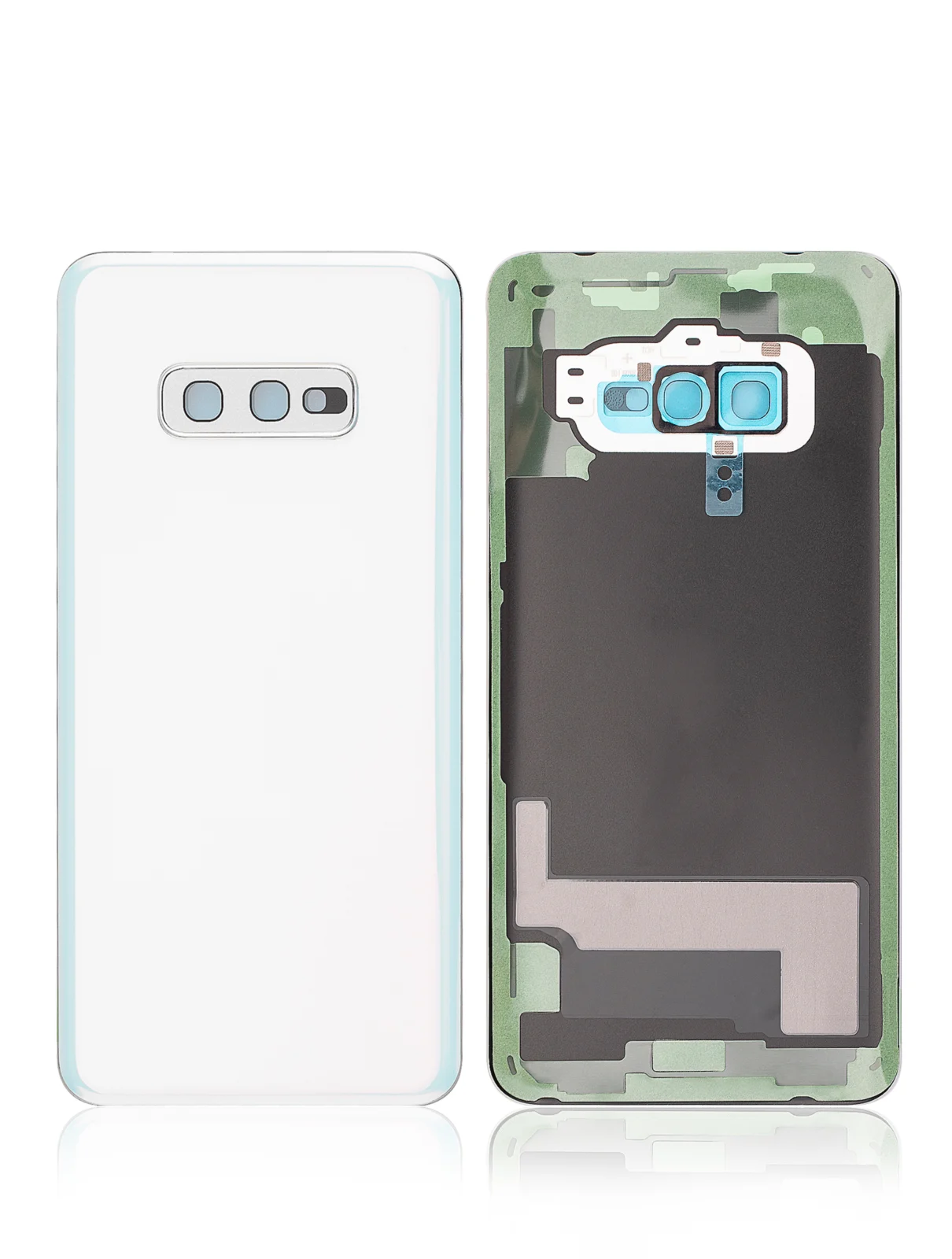 Back Cover Glass With Camera Lens For Samsung Galaxy S10e (No Logo) (Aftermarket Plus) (Prism White) - Image 3