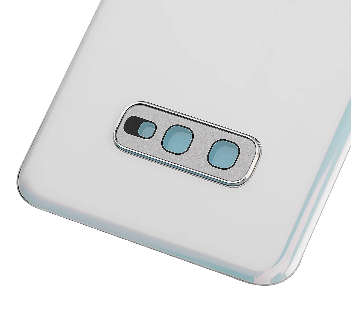 Back Cover Glass With Camera Lens For Samsung Galaxy S10e (No Logo) (Aftermarket Plus) (Prism White) - Image 4
