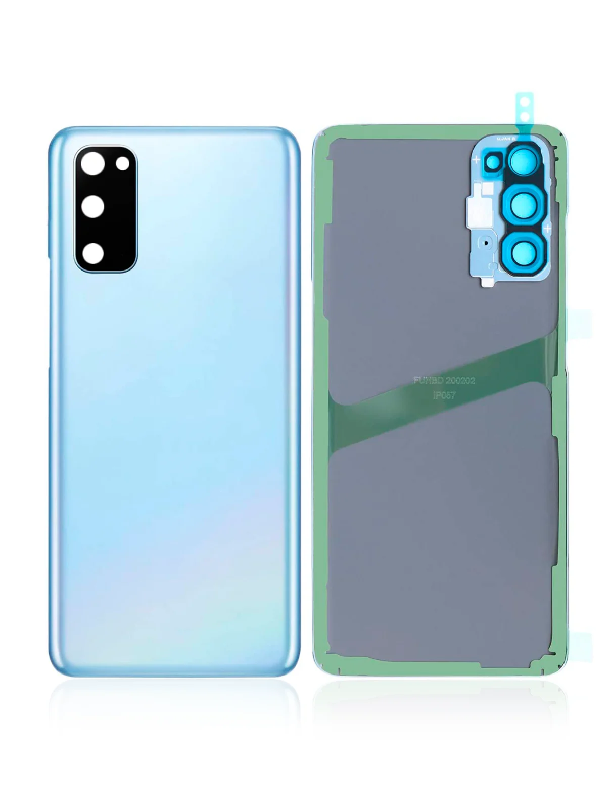 Back Cover Glass With Camera Lens For Samsung Galaxy S20 5G (No Logo) (Aftermarket Plus) (Cloud Blue) - Image 3