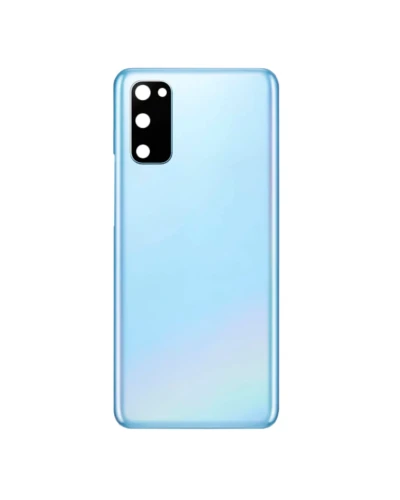 Back Cover Glass With Camera Lens For Samsung Galaxy S20 5G (No Logo) (Aftermarket Plus) (Cloud Blue)