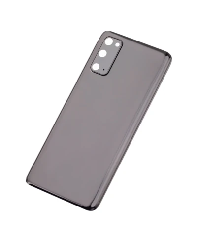 Back Cover Glass With Camera Lens For Samsung Galaxy S20 5G (No Logo) (Aftermarket Plus) (Cosmic Black)