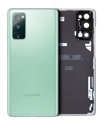 Back Cover Glass With Camera Lens For Samsung Galaxy S20 FE (Service Pack) (Cloud Mint)